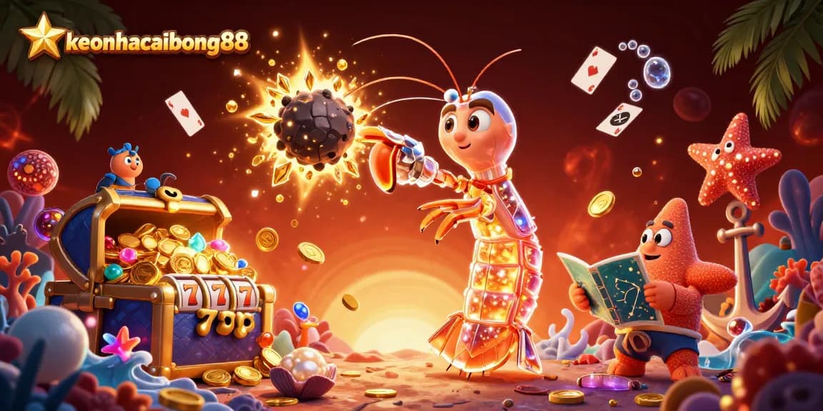 Experience thrilling gameplay at keonhacaibong88 with a vibrant 3D casino illustration showcasing excitement and winnings.