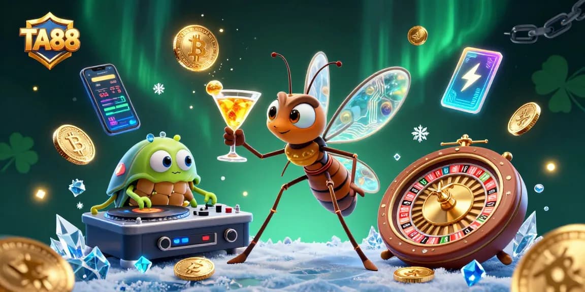 Engage with TA88 by stepping into a vibrant casino world with unique characters and crypto elements.