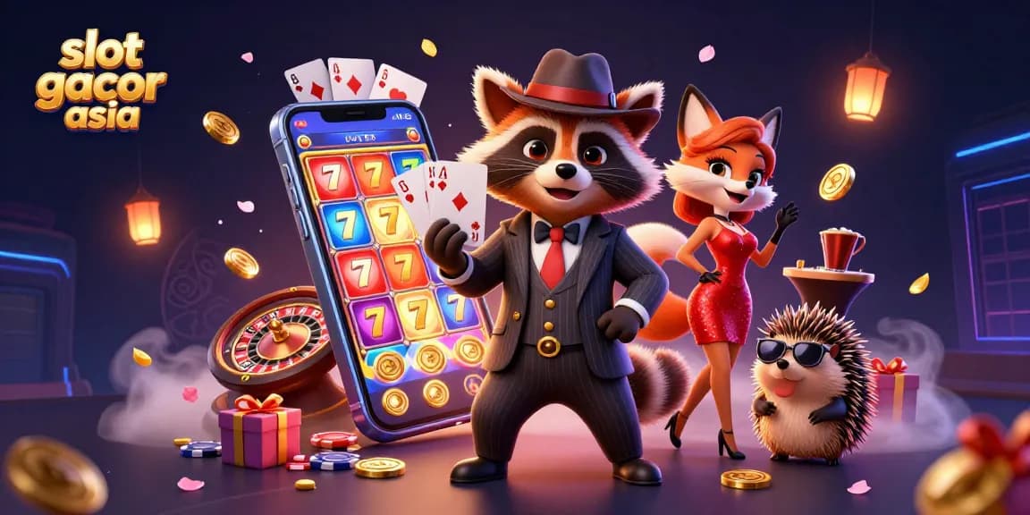 Slot gacor asia menghadirkan suasana kasino yang meriah dengan karakter unik dan elemen permainan.