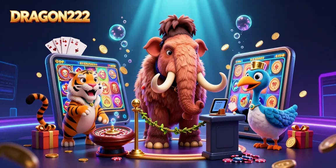 Feel the excitement with DRAGON222 as you engage with vibrant casino characters and thrilling games!