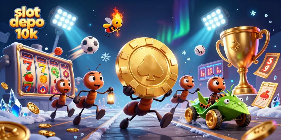 Menangkan jackpot besar dengan slot depo 10k yang memikat dalam ilustrasi 3D menarik.