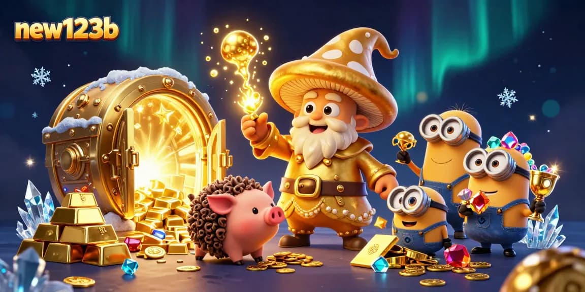 Experience the magic of new123b with golden riches and dynamic casino elements!