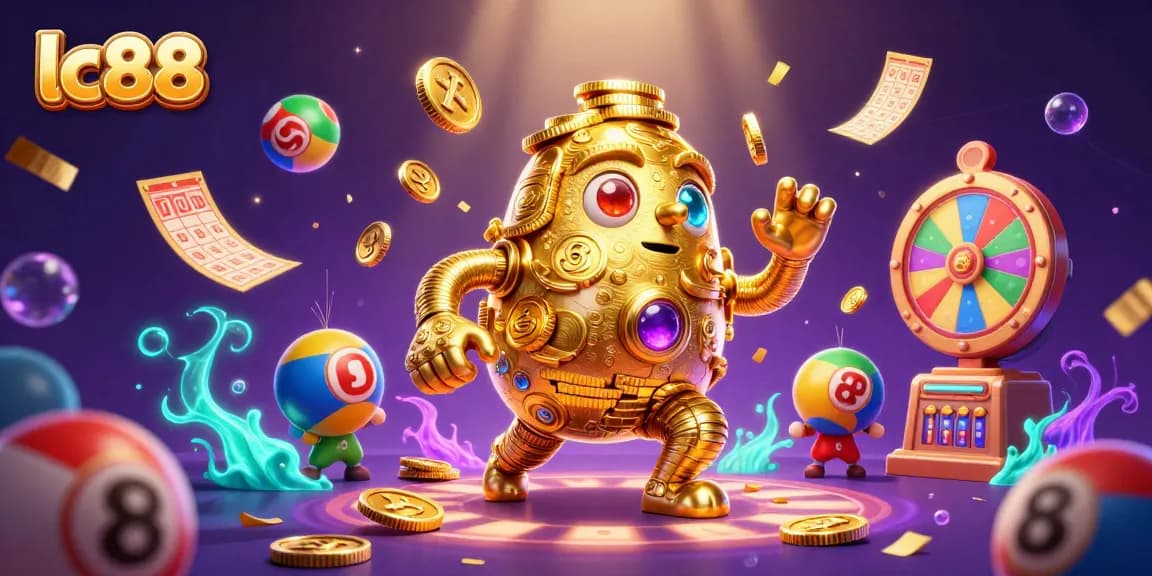 Experience thrilling wins with lc88 in an immersive golden casino adventure filled with vibrant game elements.