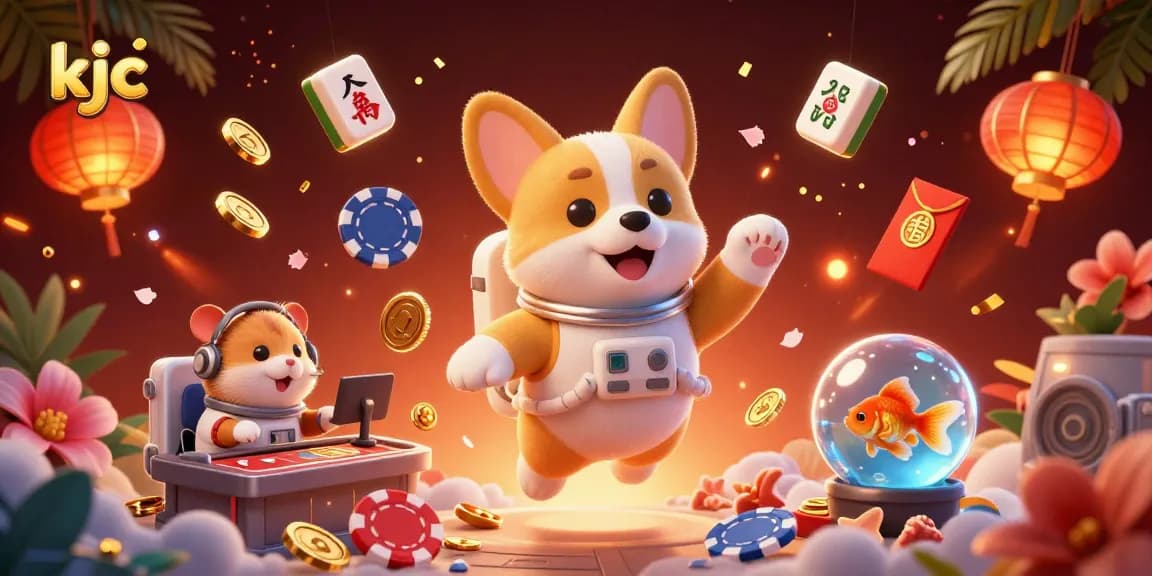 KJC astronauts optimize gameplay in a vibrant casino scene with vibrant colors and dynamic elements.