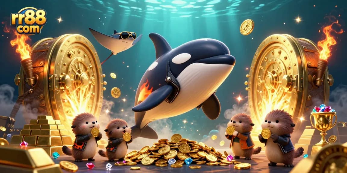 Engage with rr88 com in an underwater casino-themed adventure featuring vibrant sea creatures and treasures.