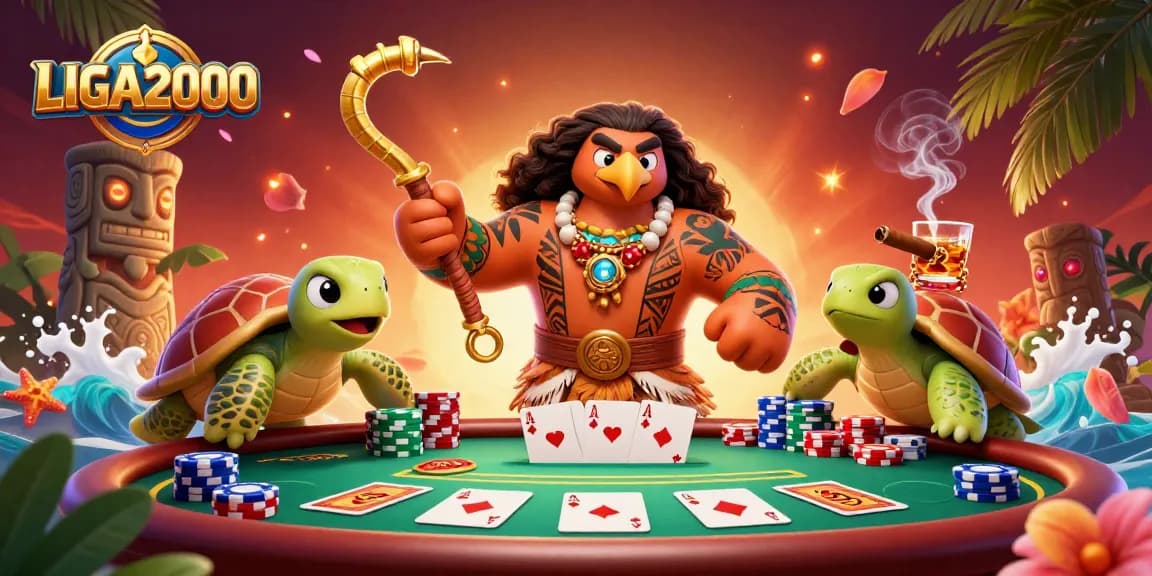 Terlibat dalam strategi menang di LIGA2000 dengan aksi poker yang hidup dan elemen permainan yang dinamis.