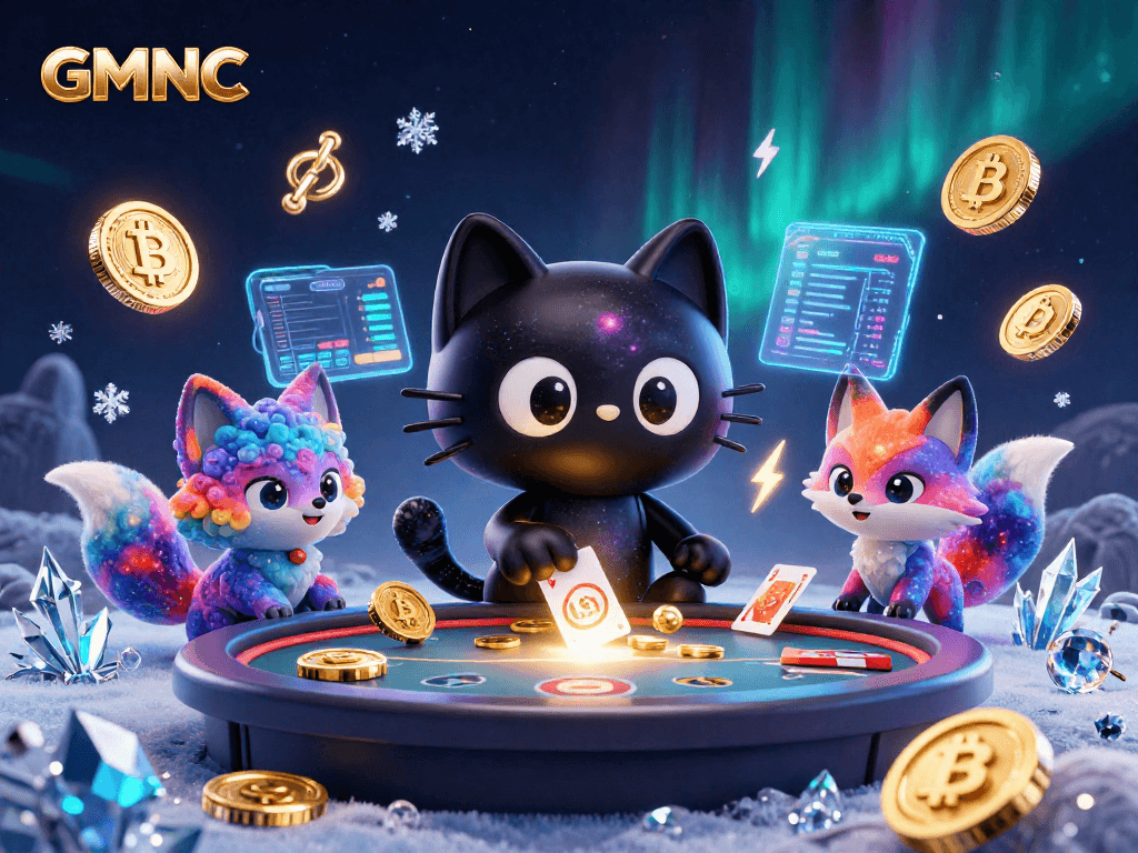 GMNC brings excitement to the cosmic casino with a fun black hole cat and fox!