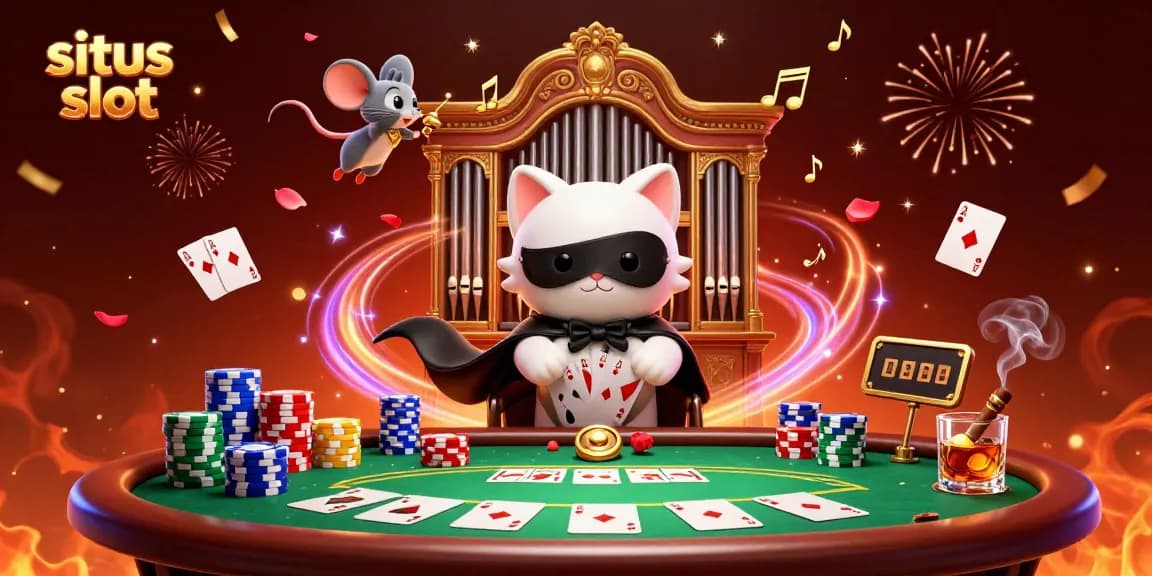 Menangkan situs slot dengan suasana kasino yang menakjubkan dan elemen slot di sekelilingnya.