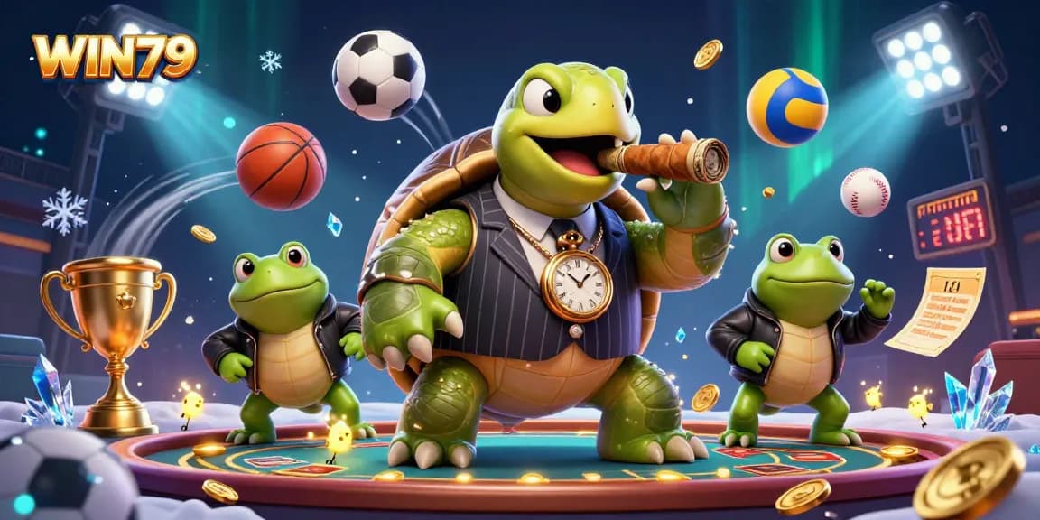 Experience the vibrant and engaging atmosphere at WIN79 casino with dynamic game elements and charming characters.