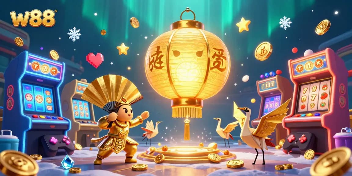 Bet on exciting games at w88 with a vibrant casino spirit and golden gaming elements.