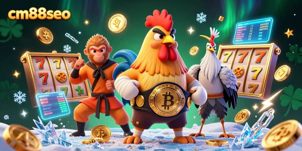 Experience thrilling gameplay at cm88seo with a vibrant 3D casino illustration featuring unique characters and rich game elements.