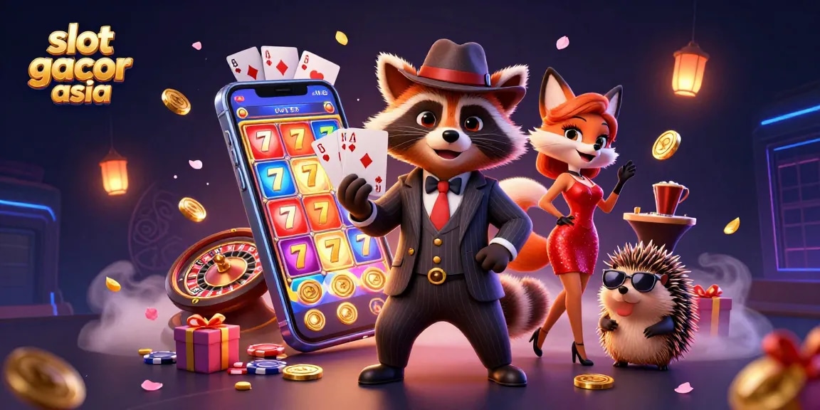 Slot gacor asia menghadirkan suasana kasino yang meriah dengan karakter unik dan elemen permainan.