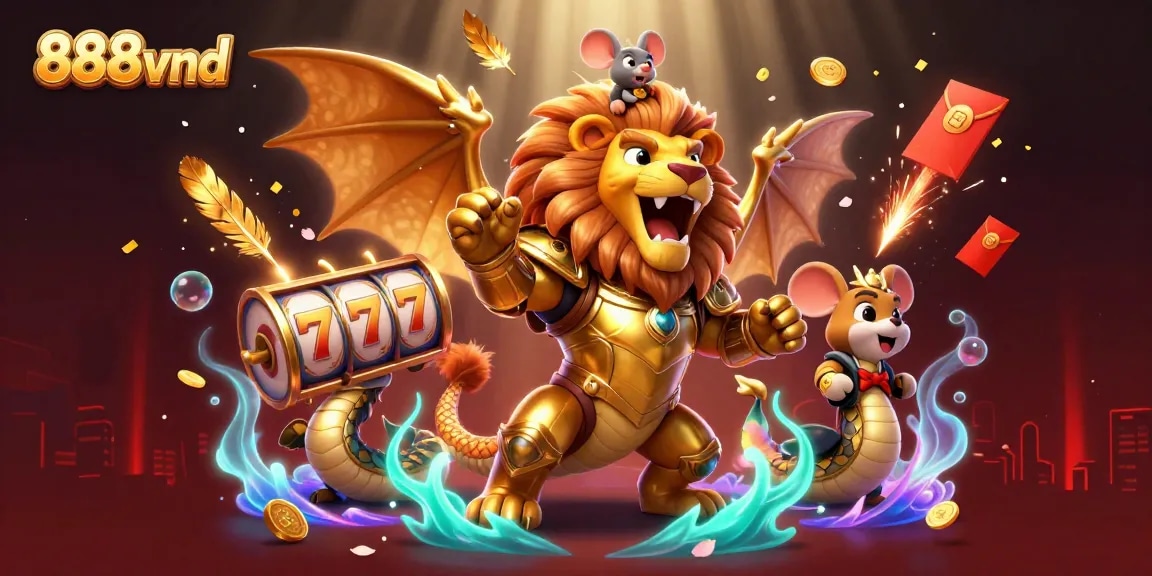 Engage in thrilling gameplay at 888vnd casino with striking visuals of dynamic gambling elements.