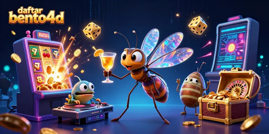 Engage in thrilling gameplay with daftar bento4d featuring a dynamic casino scene.