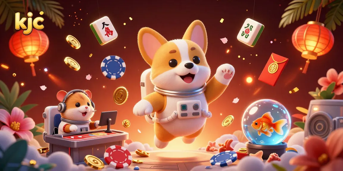 KJC astronauts optimize gameplay in a vibrant casino scene with vibrant colors and dynamic elements.