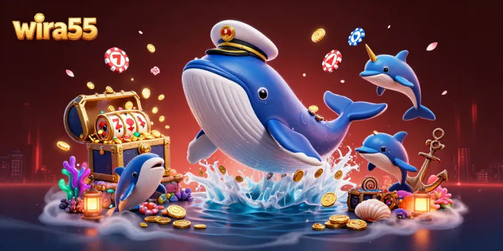 Experience wira55's thrilling slots and gaming with vibrant 3D characters in a fun environment.