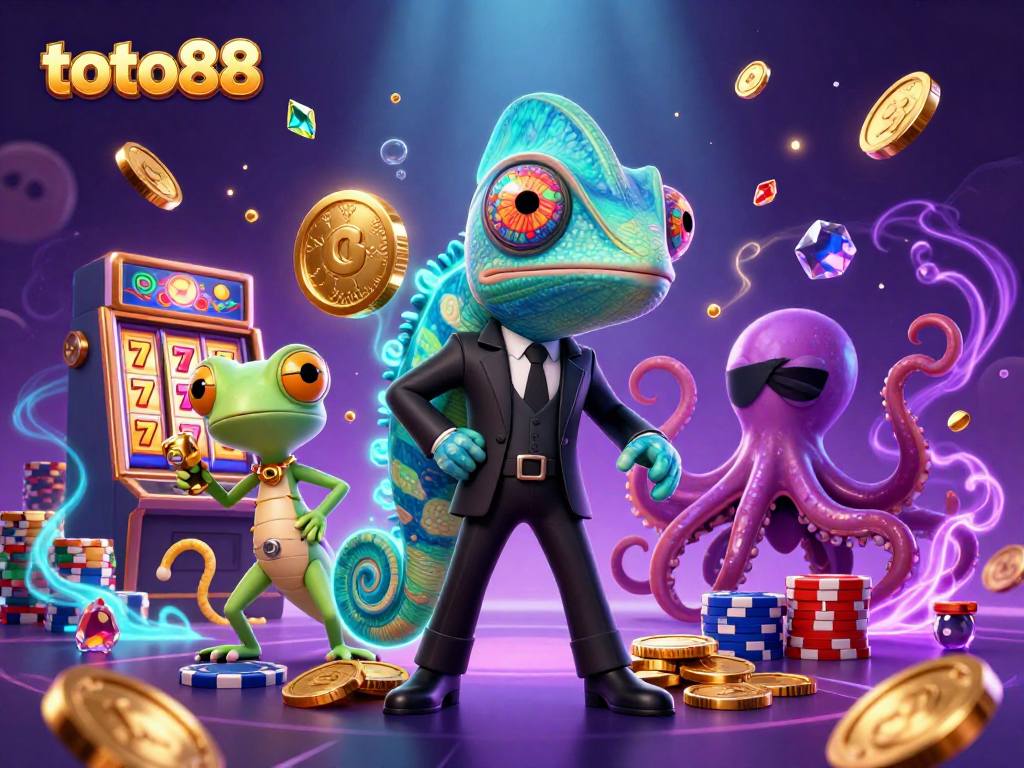 Experience thrilling gameplay at toto88 with a vibrant illustration of exciting casino elements.