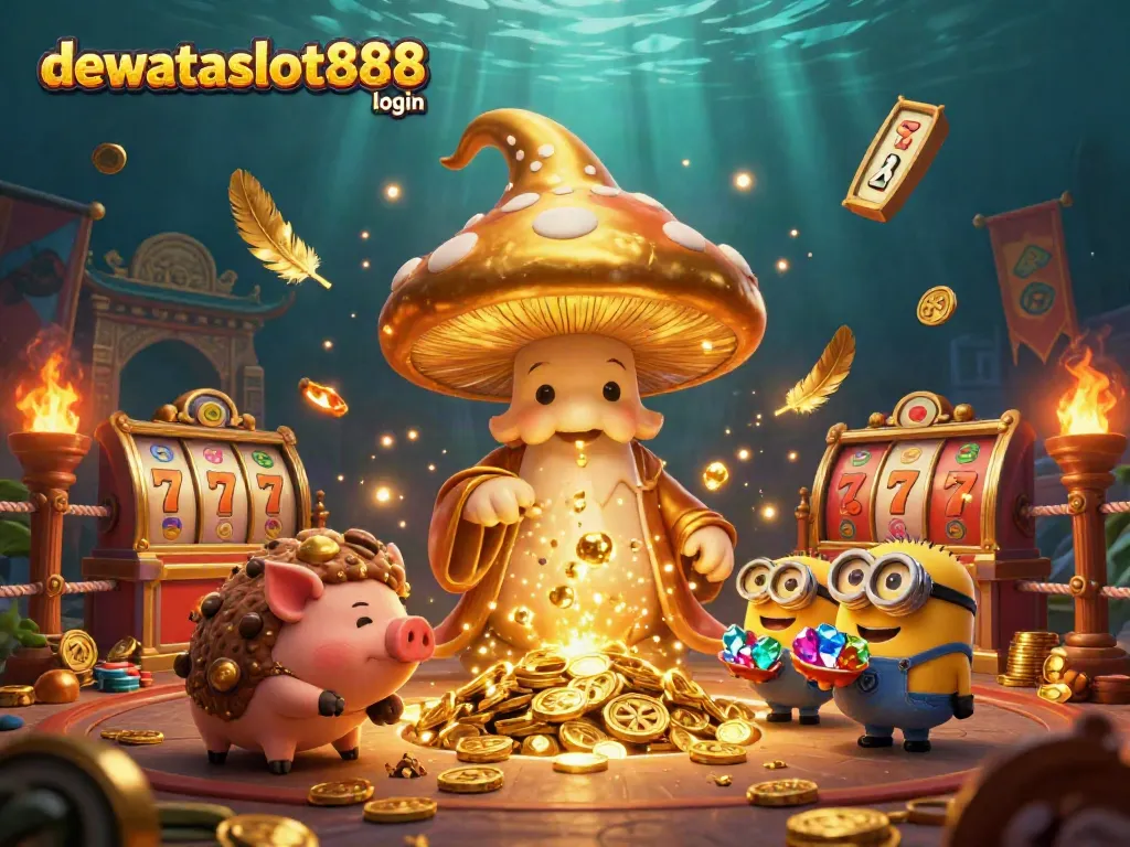 Permainan menggunakan akun dewataslot888 login dengan elemen slot dan wizard emas yang mempesona.