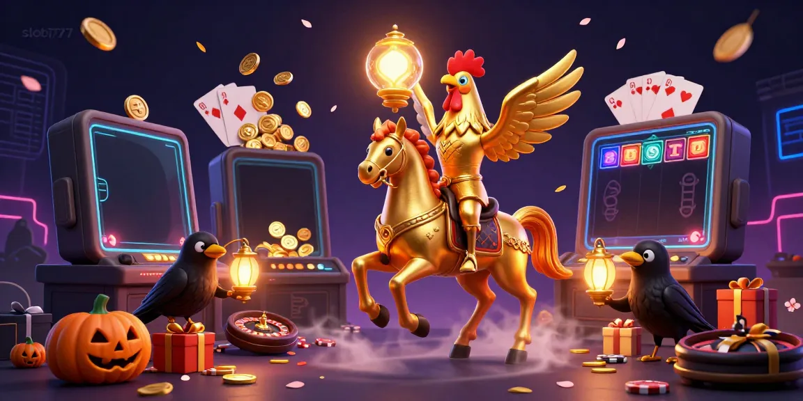 Engaging slot777 gaming scene with golden rooster and mystical elements in a vibrant casino atmosphere.