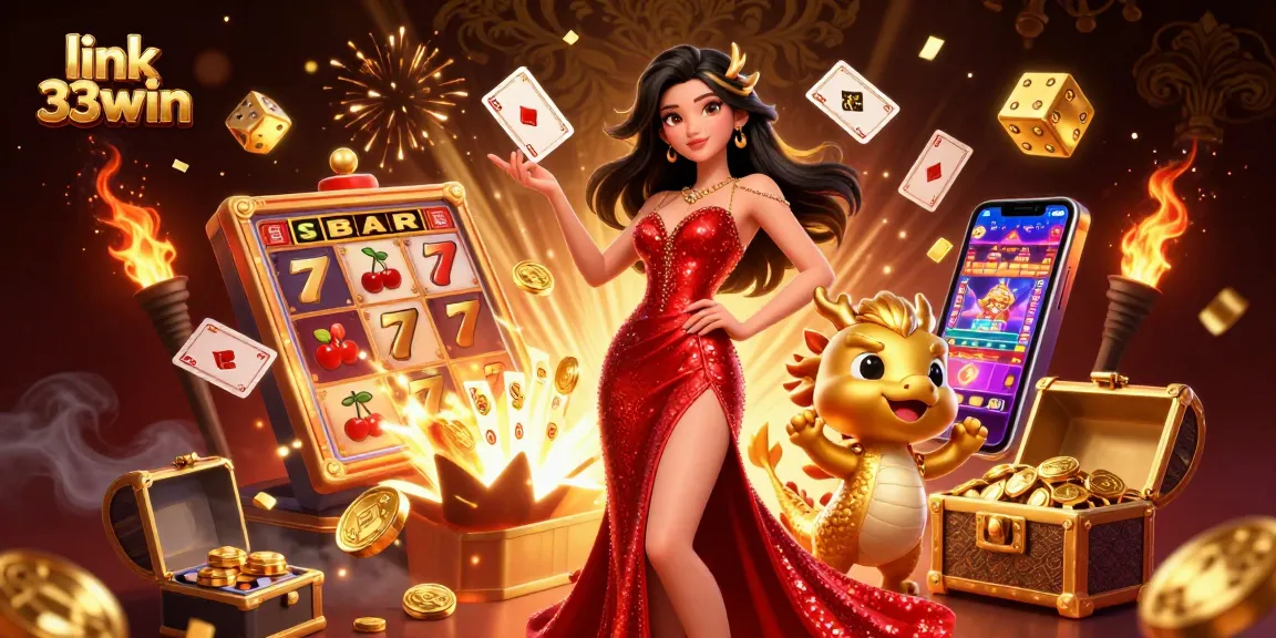 Engage in thrilling gameplay with link 33win's vibrant casino experience featuring exciting characters.