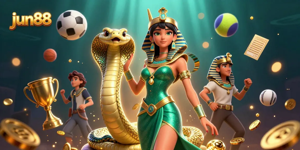 Bet and win big on jun88 featuring dynamic sports action, a glamorous woman, and golden elements.