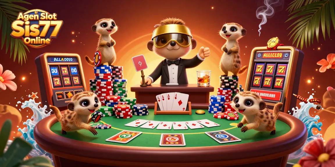 Mengambil chip di Agen Slot Sis77 Online, koloni meerkat menjalankan operasi kasino yang meriah dan rumit.