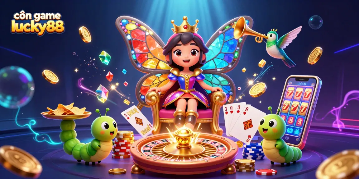 Experience thrilling gaming action with cổn game lucky88, showcasing vibrant casino elements.